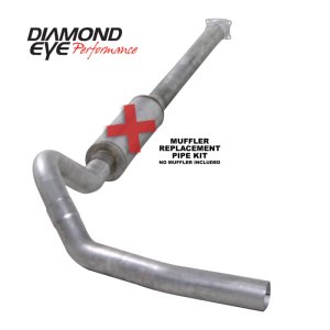 GMC 2500 Performance Exhaust - Diamond Eye Performance - Catback Single Muffler Replacement Pipe - Stainless Steel - `01-`05